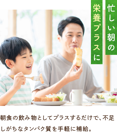忙しい朝の栄養プラスに